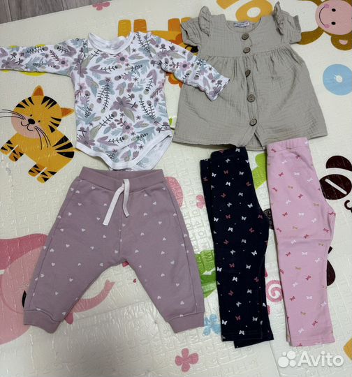 Детская одежда для девочек пакетом 74 80