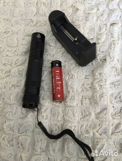 Ультрафиолетовый фонарь 365nm 5 w (+батарейка)