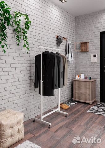 Вешалка напольная compatto-bianco с регулировкой в