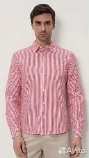 Рубашка Wrangler р XL красная полоска новая ориг
