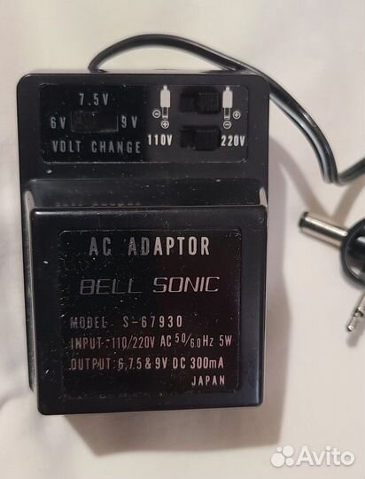 Адаптер bell sonic ac adapter S-67930 Япония