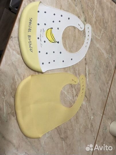 Слюнявчик силиконовый и приборы