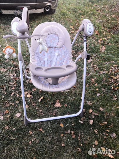Детская люлька качалка с музыкой