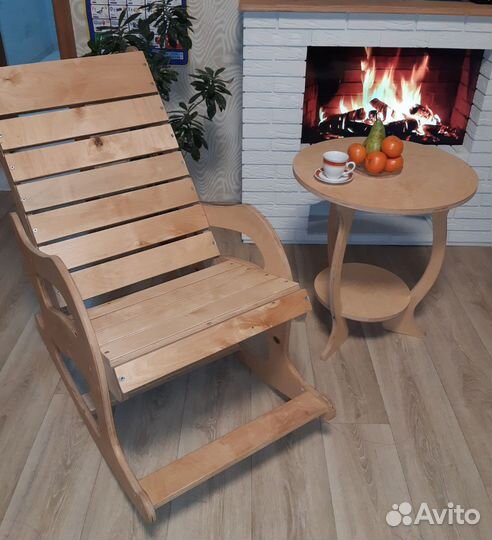 Кресло качалка +столик