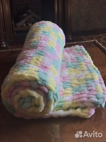 Плюшевый плед 85х85см