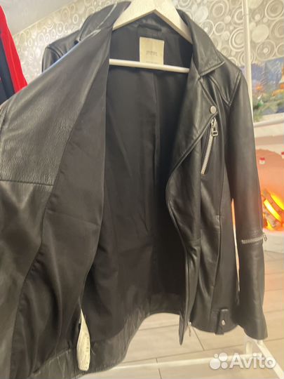 Кожаная куртка mango натуральная