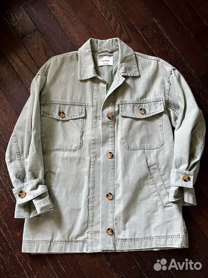 Джинсовая куртка парка рубашка pull&bear