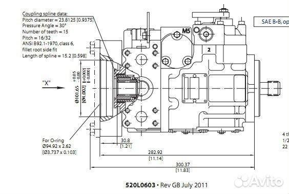 Односторонний клапан для Sauer Danfoss 90R/L100