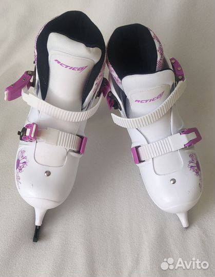 Коньки раздвижные 33-36 размер ледовые