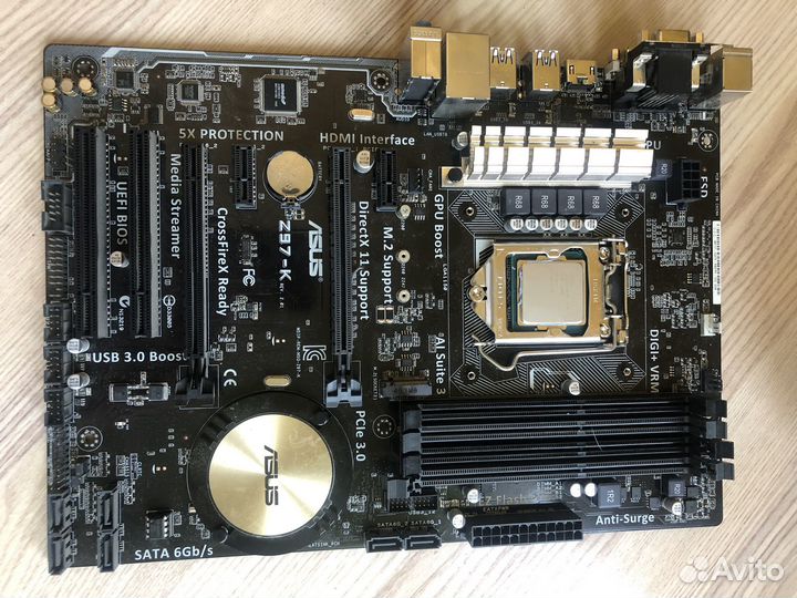 Материнская Плата asus z97k i7 4790 3.6 ghz