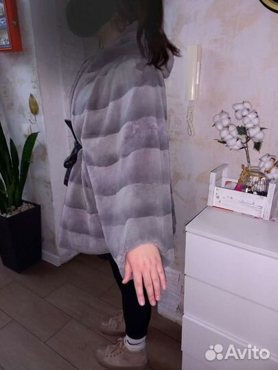 Шуба из шиншиллы с капюшоном