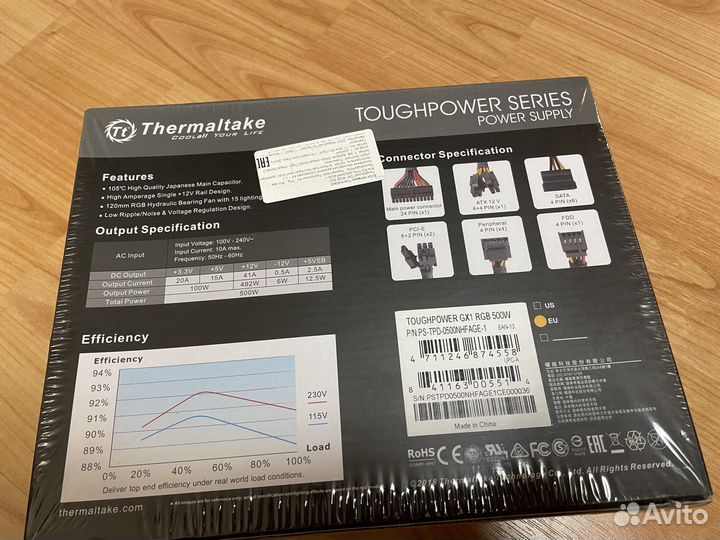 Блок питания Thermaltake Toughpower GX1 RGB 500W