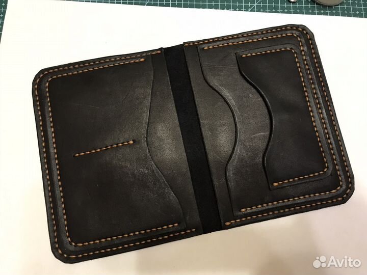 Кожаный изделие, кошелек ручная работа картхолдер