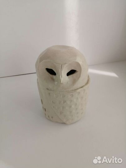 Статуэтка сова подсвечник керамика ручная работа
