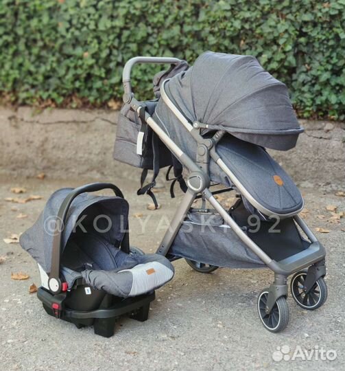 Коляска Luxmom V8 (3в1)