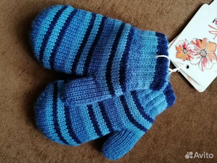 Варежки новые шерсть мериноса