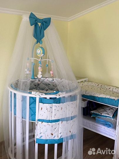 Детская овальная кроватка