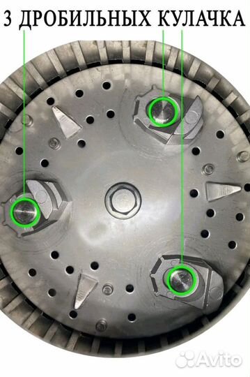 Измельчитель отходов shredder-CS 750w AC-Bl+