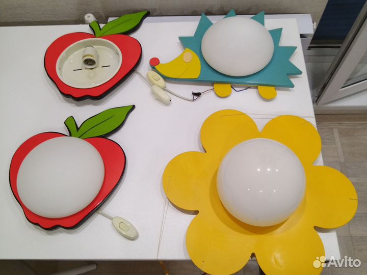 Светильник детский IKEA настенный 3шт и потолочный
