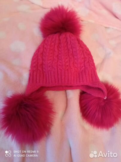 Шапка детская для девочки зимняя