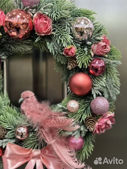 Новогодний венок мини