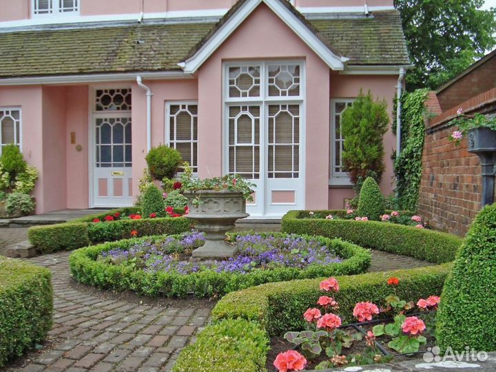 Ландшафтный проект 2 сотки с домом \ Проект №738