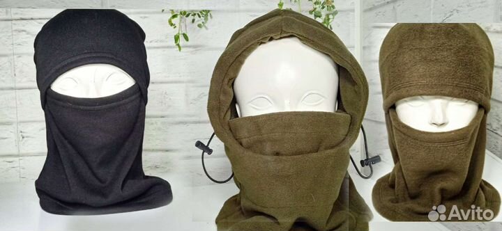 Шапка флисовая. Балаклава Баф 3 вида