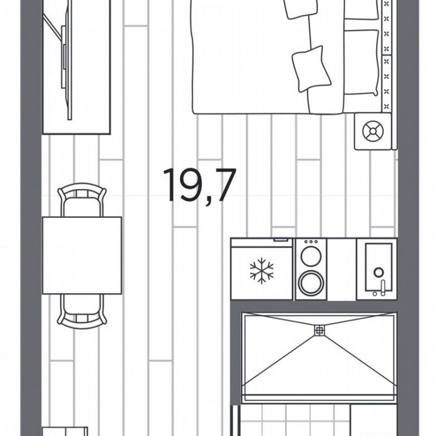 Апартаменты-студия, 23,5 м², 5/13 эт.