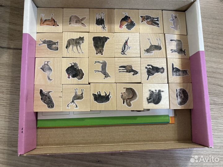 Лото деревянное звери