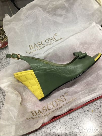 Basconi босоножки туфли сандали женские кожа
