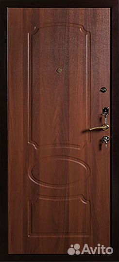 Входная металлическая дверь Броня 7 грецкий орех