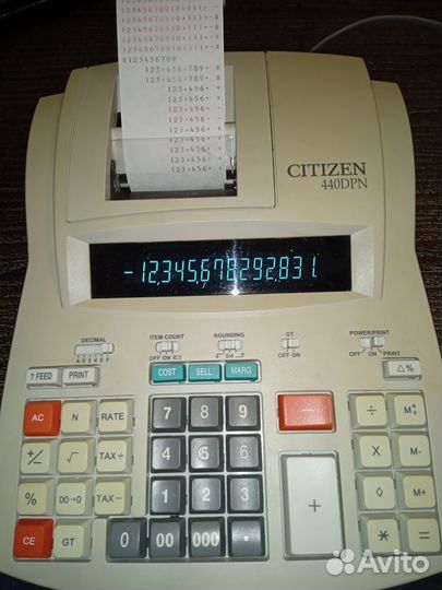 Калькулятор печатный Citizen 440DPN