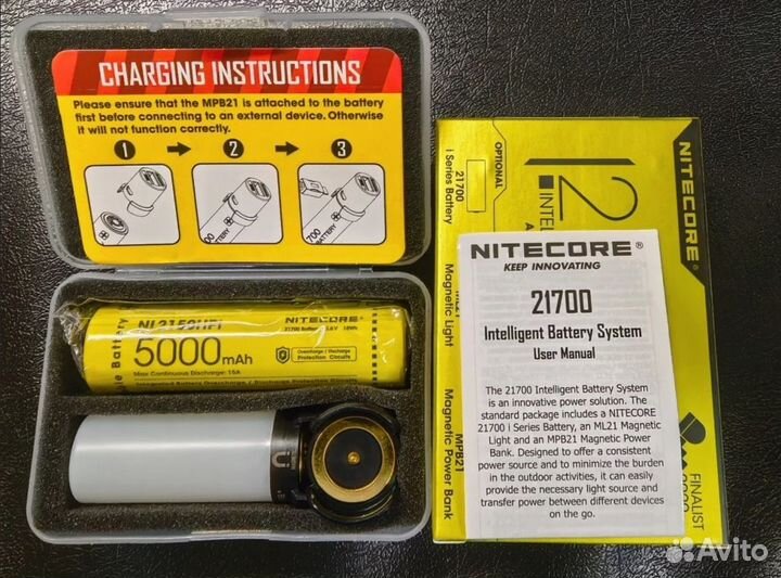 Фонарик ledpowerbank 21700 Nitecore