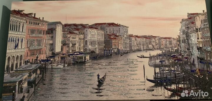 Картина Гранд канал 50х100(холст, Графис)