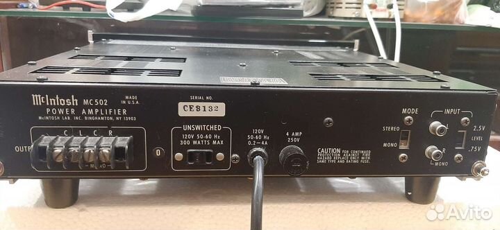 Усилитель мощности mcintosh mc 502