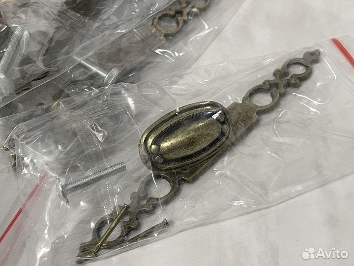 6 штук Ручка для мебели бронза