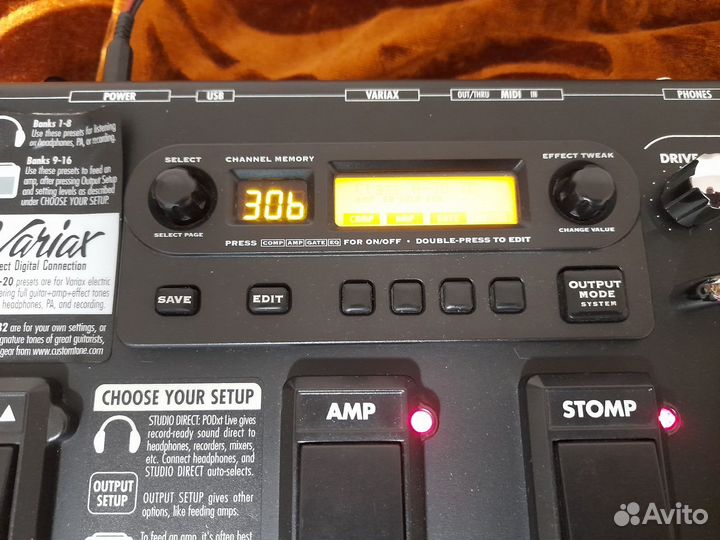 Гитарный процессор Line 6 POD XT live