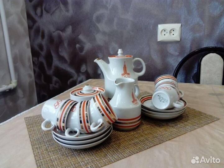 Чайный сервиз «Олимпиада-80», фарфор Вербилки