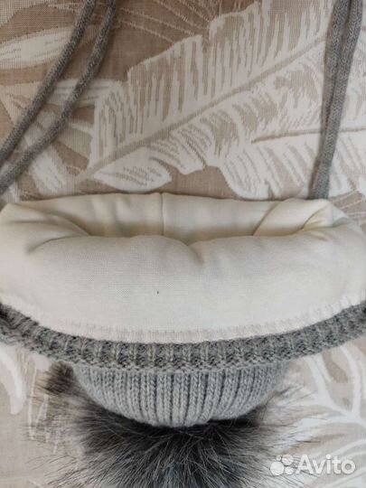 Шапка зимняя для мальчика 44-46