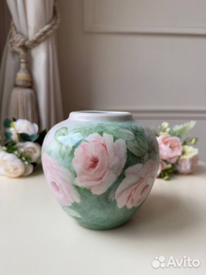 Старинная Ваза с ручной росписью Германия