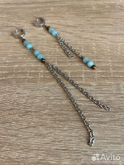 Серьги с бирюзой