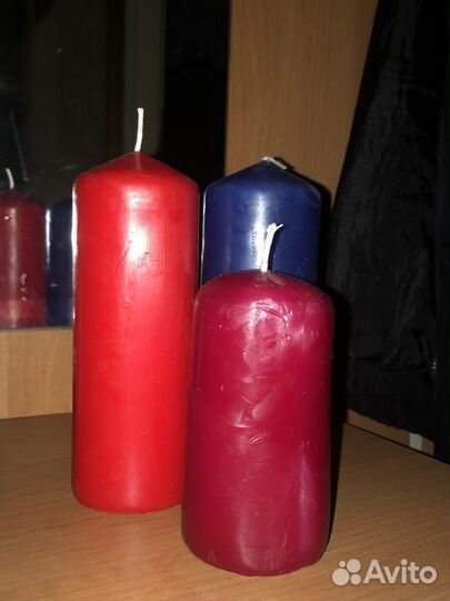Свечи восковые большие