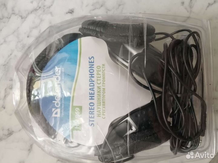 Наушники стерео с регулятором громкости