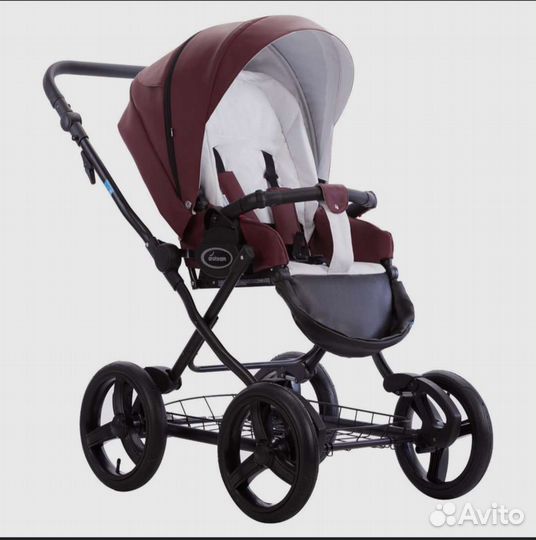 Коляска 2 в 1 эко кожа indigo aroteam cocoline