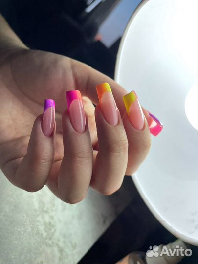 Маникюр гель лак наращивание ногтей
