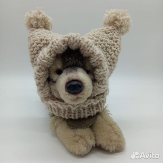 Вязаные шапочки с ушками для собак мелкой породы