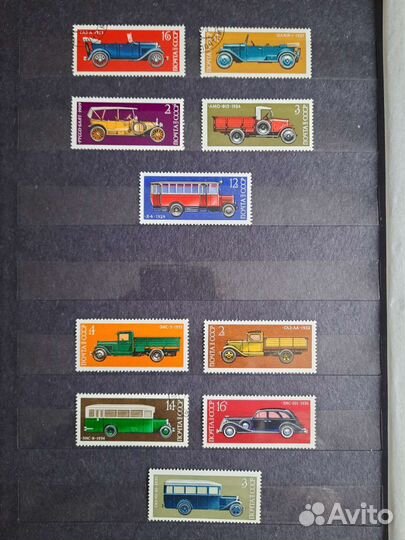 Шесть серий почтовых марок по теме 