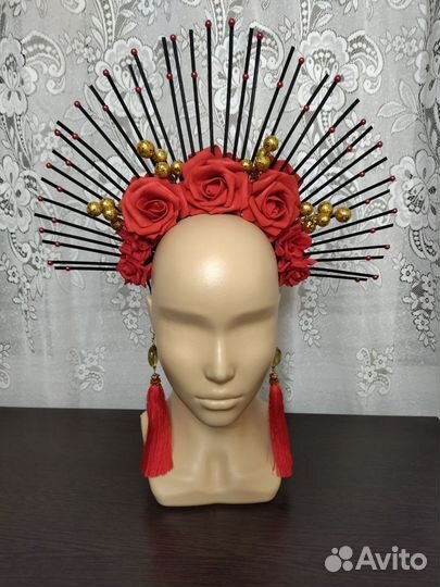 Корона с серьгами, комплект Соблазн