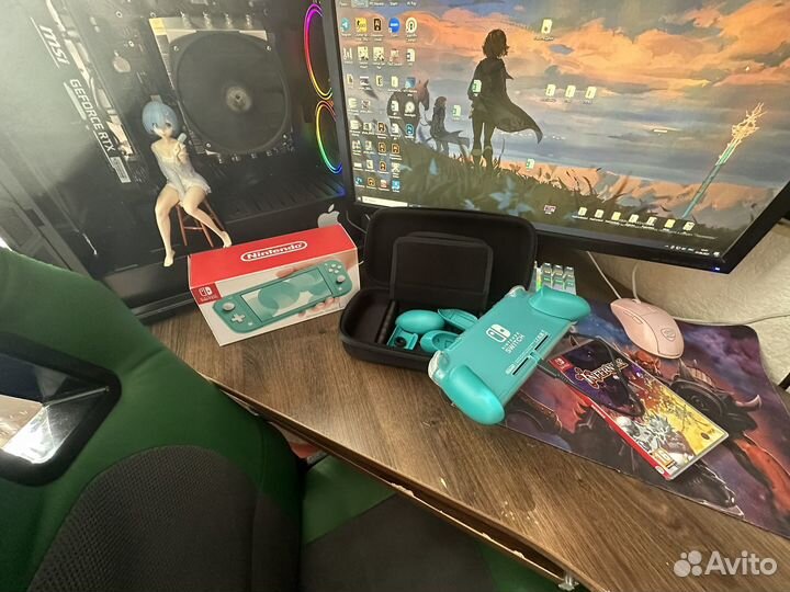 Nintendo switch lite + комплект Skull & Co + игра