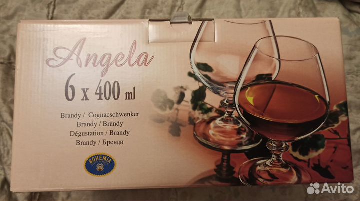 Новые бокалы 400мл*6 bohemia Angela